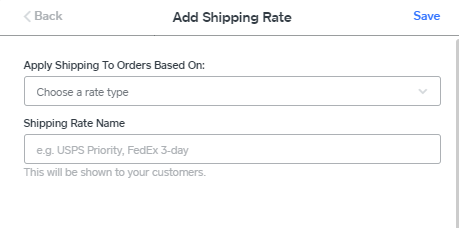 Weebly - Add Rate