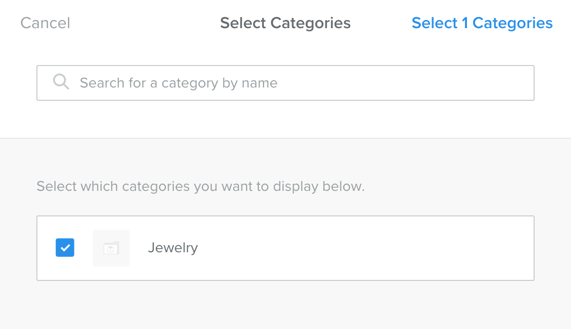 Weebly - Category List