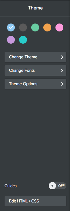 Design options can be found between Favorites and All Themes in the Design tab on the left side
