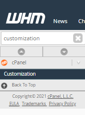 WHM - Customization