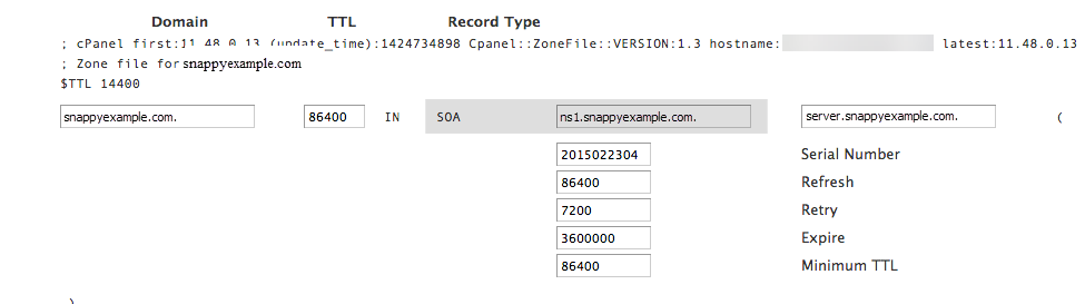 WHM - SOA Records