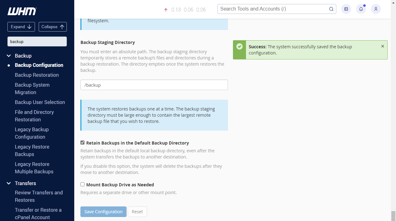 Scheduled Backups