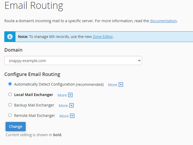 Email Routing Options