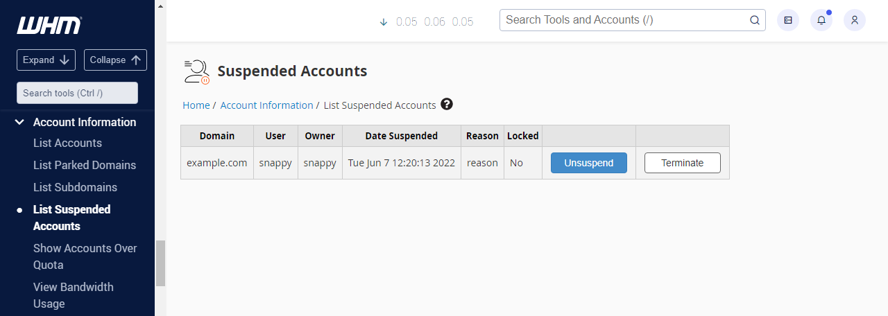 HostGator List Suspended Accounts