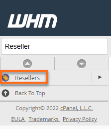 WHM Resellers link