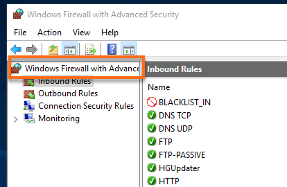 Windows Firewall with Advanced Security