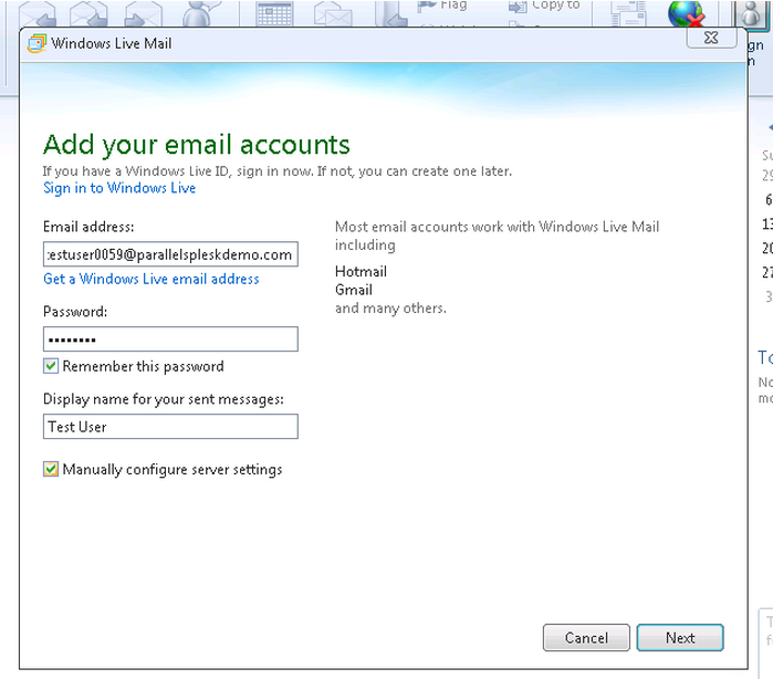 Volharding Grondwet Bergbeklimmer Windows Live Mail Setup | HostGator Support
