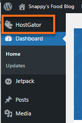 WordPress Dashboard - HostGator