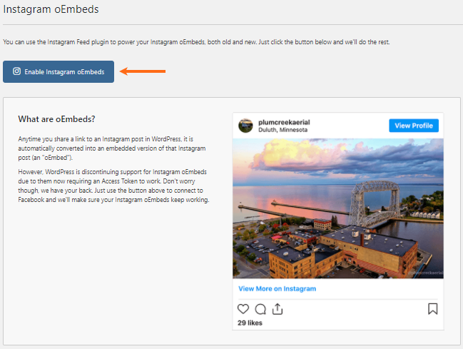 WordPress - Enable Instgram oEmbeds