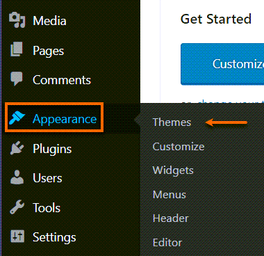 HostGator WordPress Dashboard Appearance Theme