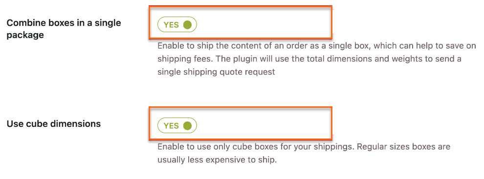 Cube dimensions