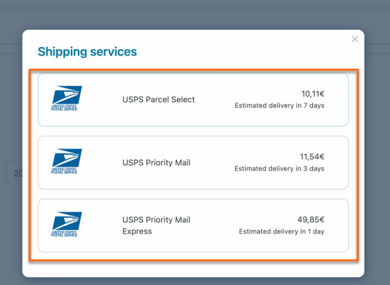Shipping services