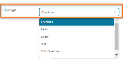 Create filter type